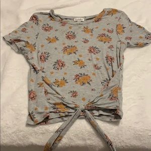 grey floral top